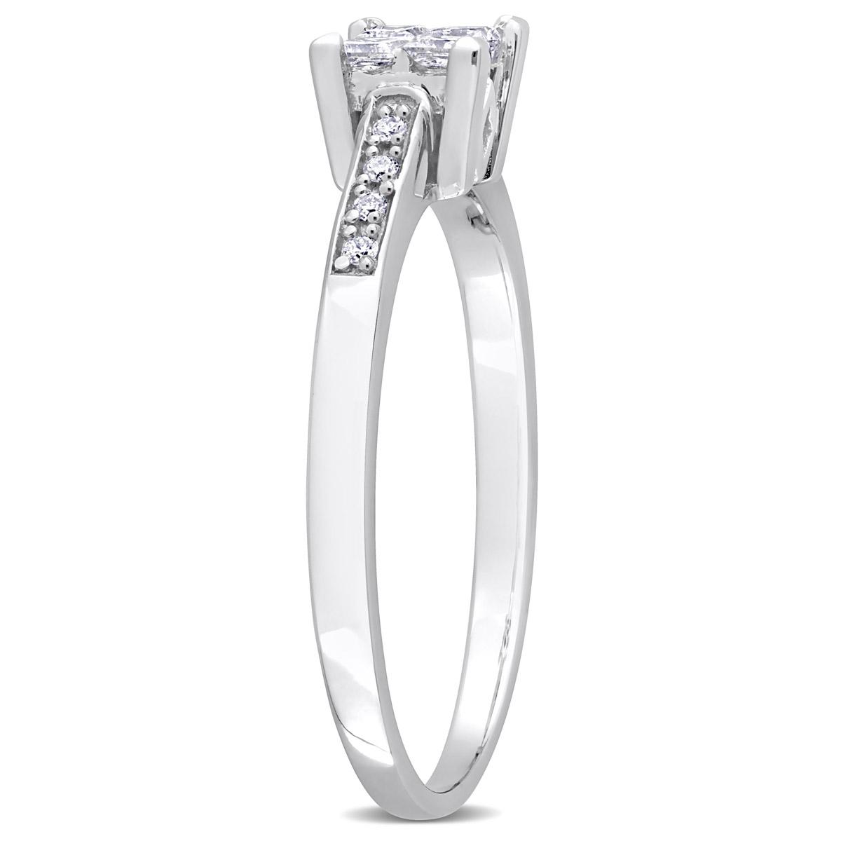 Diamond Classics™ 14kt. White Gold 1/4ctw. Diamond Quad Ring