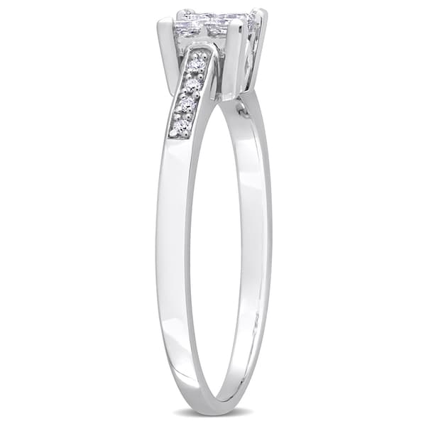 Diamond Classics™ 14kt. White Gold 1/4ctw. Diamond Quad Ring