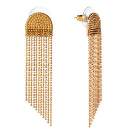 Jessica Simpson Yellow Gold Plated Beaded Earrings