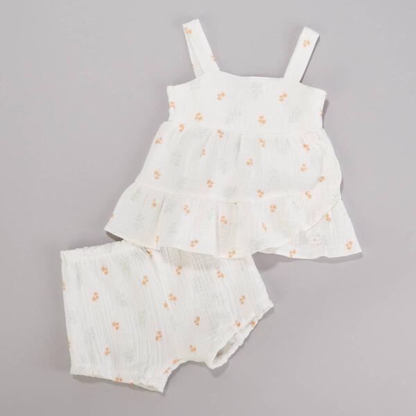 Baby Girl &#40;12-24M&#41; 7 For All Mankind&#40;R&#41; Ruffle Tank Top & Shorts - image 