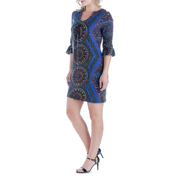 Womens 24/7 Comfort Apparel Knee Length Shift Dress