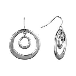 Roman Bella Uno Silver-Tone Orbital Earrings