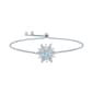 Gemstone Classics(tm) Blue Topaz & Sapphire Snowflake Bolo Bracelet - image 1