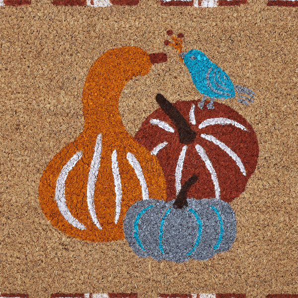 Hallmark Harvest Gourdy Outdoor Coir Doormat