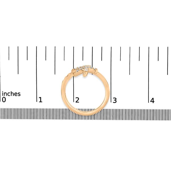 Haus of Brilliance 10kt. Gold 1/10ctw. Diamond Palm Tree Ring