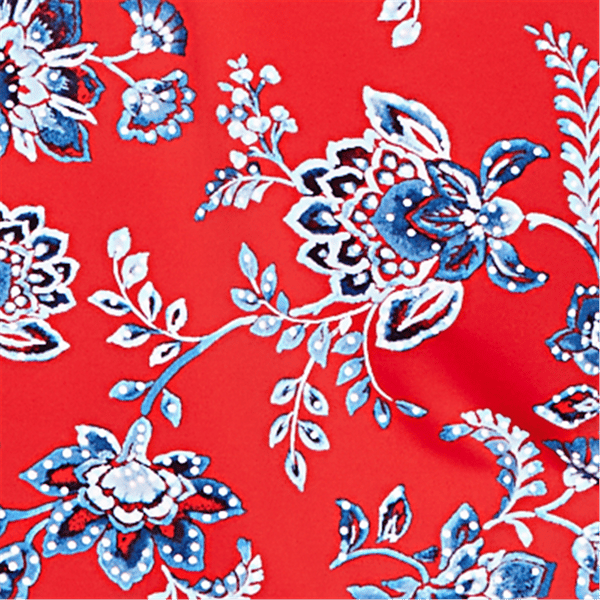 Petite Ruby Rd. French Riviera Square Neck Floral Blouse