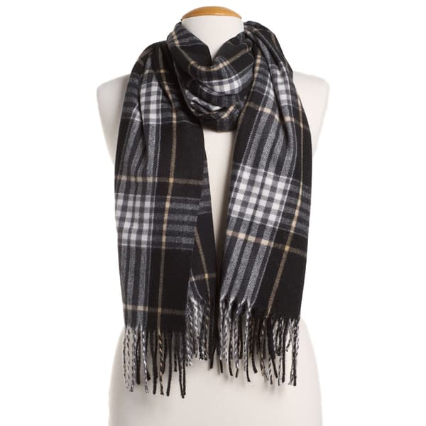 Womens Steve Madden Classic Grid Plaid Scarf