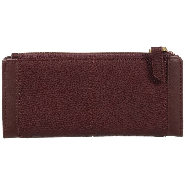 Womens Roots 73 RFID Slim Clutch Wallet with Top Zipper
