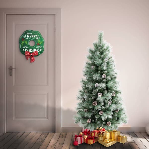National Tree 4.5ft. Perry Hard Needle Snow Dusted Pine Tree
