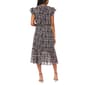 Womens MSK Flutter Sleeve Floral Chiffon Tier Midi Dress - image 2