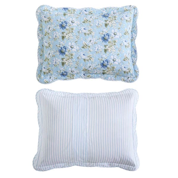 Laura Ashley Peony Garden Cotton Reversible Quilt Set