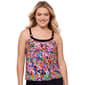 Womens American Beach Spring Fling A-Line Ring Tankini Swim Top - image 1