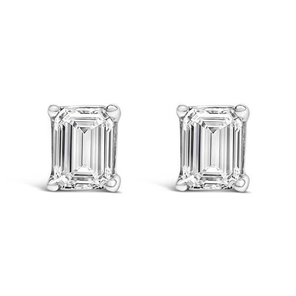 Haus of Brilliance 1ctw. Emerald Lab Grown Diamond Stud Earrings