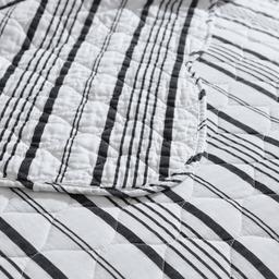 Laura Ashley Stripe Perfection Cotton Reversible Quilt Set