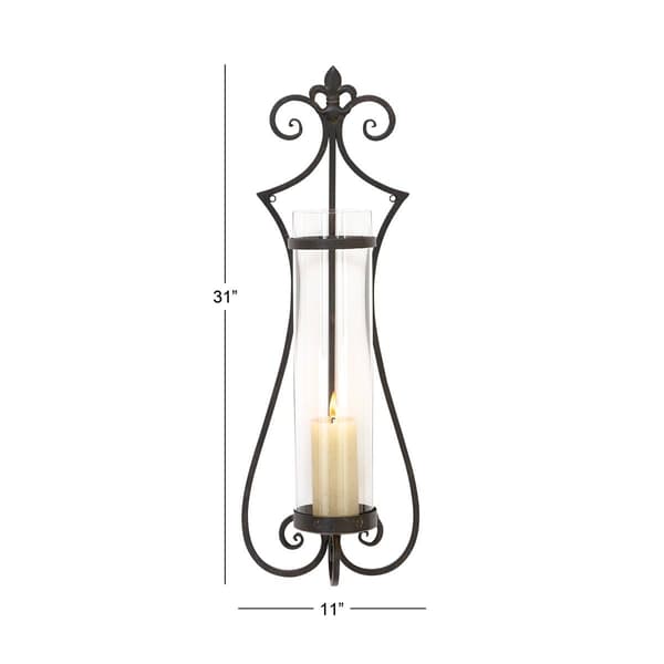 9th & Pike&#174; Black Iron Traditional Wall Sconce