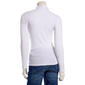 Juniors Lily & Lace Long Sleeve Funnel Neck Tee - Snow White - image 3