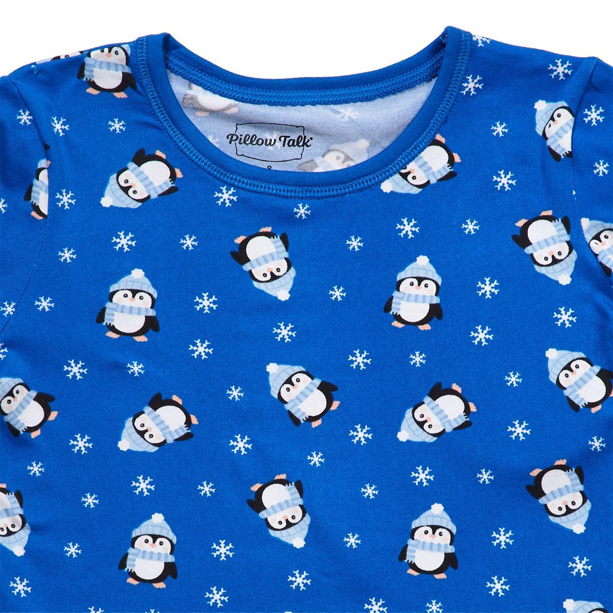 Kids Pillow Talk Long Sleeve Winter Penguin Pajama Set
