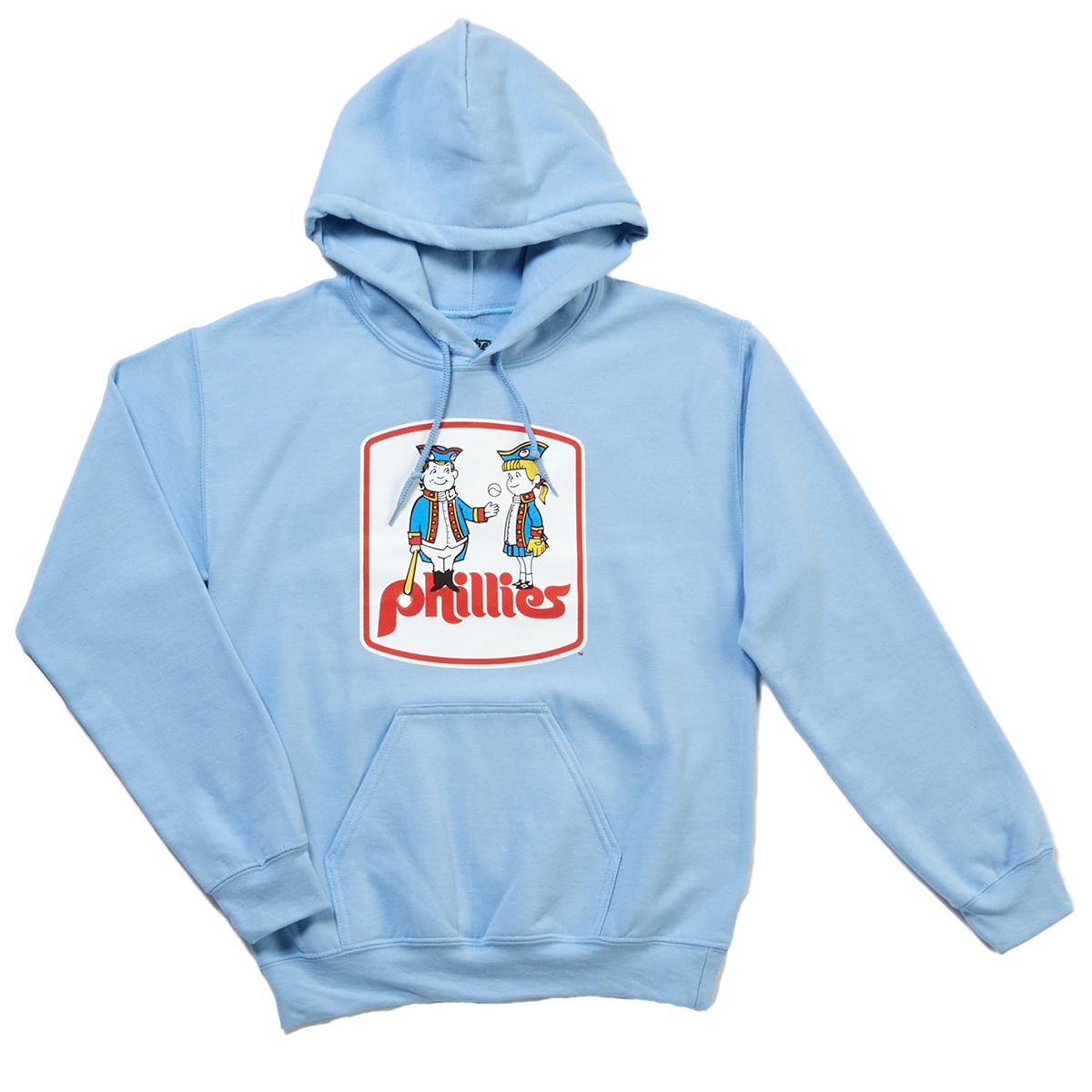 Mens Philadelphia Phillies Pullover Hoodie - Light Blue