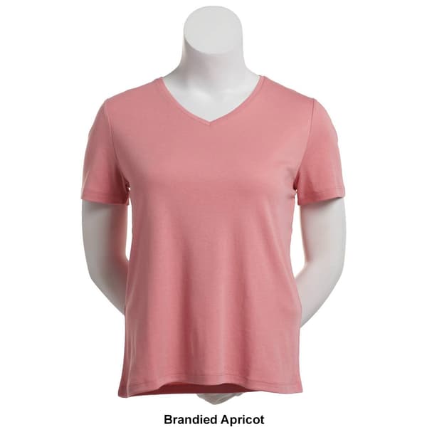 Petite Hasting & Smith Short Sleeve Solid V-Neck Tee