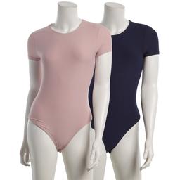 Juniors Urban Rebel 2PK Double Layer Crew Neck Yum Bodysuit