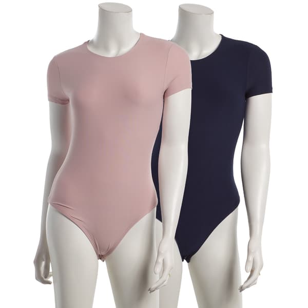 Juniors Urban Rebel 2PK Double Layer Crew Neck Yum Bodysuit - image 