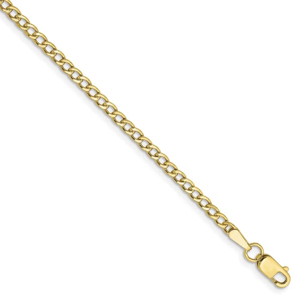 Gold Classics&#40;tm&#41; 10kt. Gold 2.5mm 7in. Link Chain Bracelet - image 