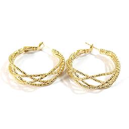 Adrienne Vittadini 4 Row Intertwined Hoop Earrings