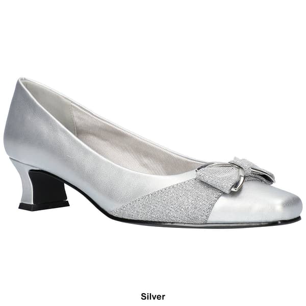 Womens Easy Street Rejoice Glitter Bow Heels