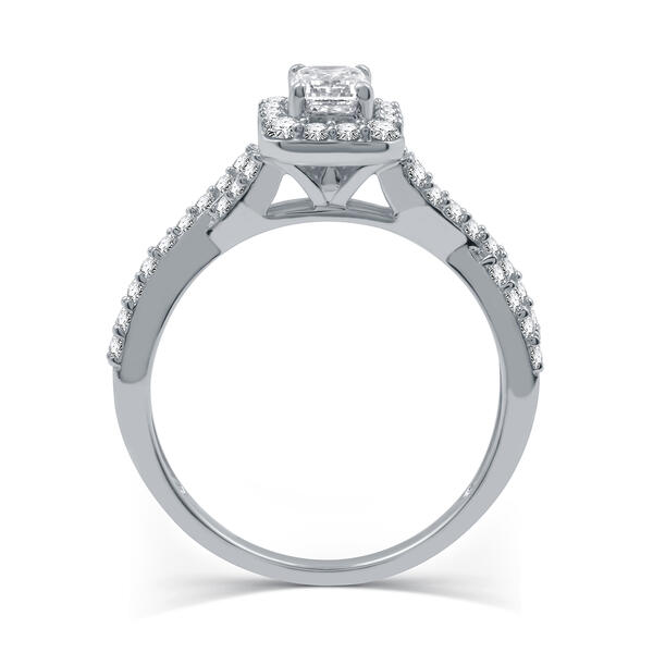 Nova Star&#174; 1 ctw. Lab Grown Diamond Halo Twist Engagement Ring
