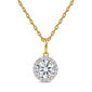Gemstone Classics(tm) Yellow Gold Over Silver Crown Halo Pendant - image 1