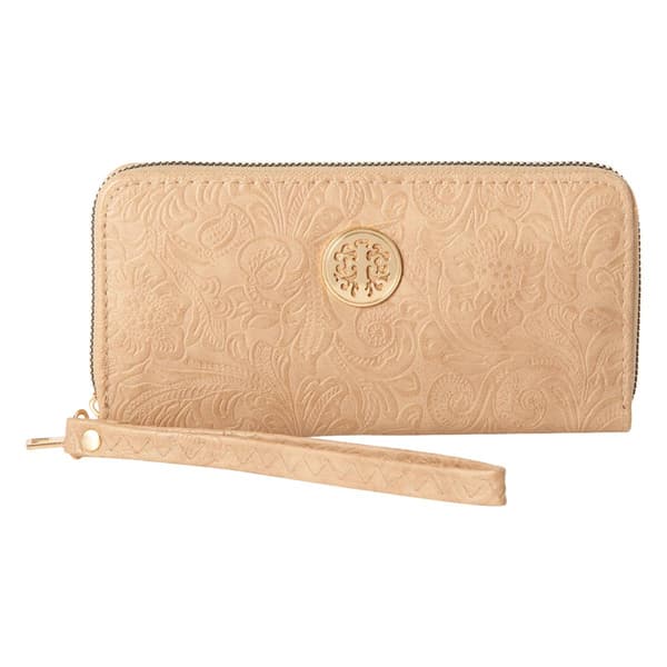 Womens Sasha Tooled Zip-Around Wallet - image 