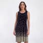 Womens Perceptions Sleeveless Dot Pleat Front Shift Dress - image 1