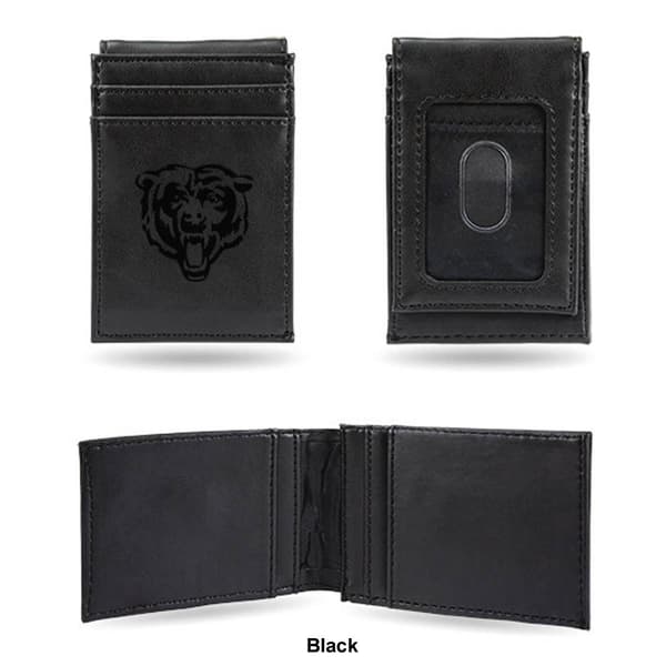 Mens NFL Chicago Bears Faux Leather Front Pocket Wallet