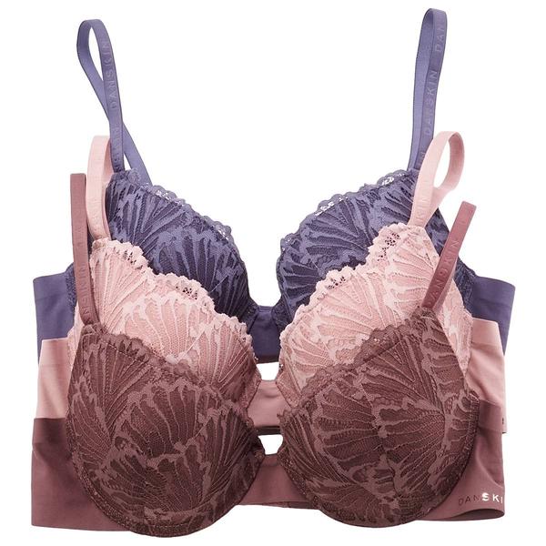 Womens Danskin 3Pk Bra W/ Logo Straps And Rose Gold-DS8608-3PKC - image 