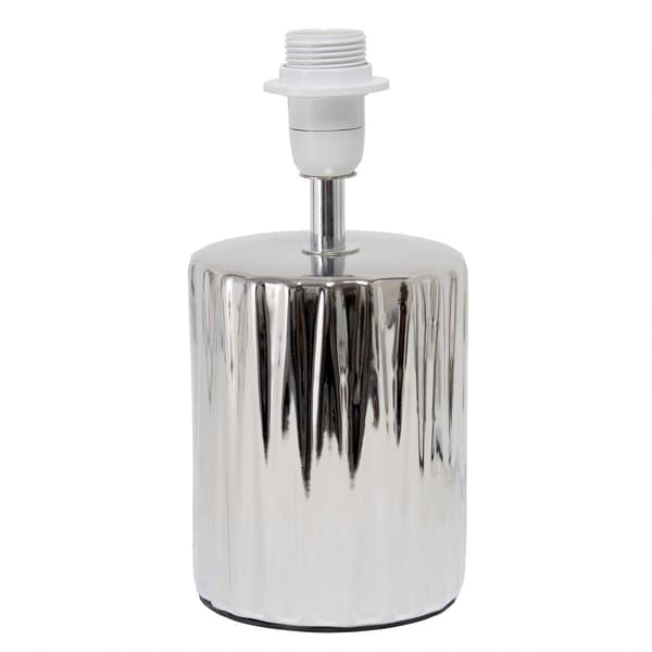 Simple Designs 11.6in. Contemporary Metallic Capsule Table Lamp