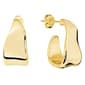 Athra 14kt. Gold over Brass Abstract Wave Hoop Earrings - image 1