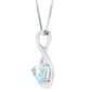Gemminded 6mm Heart Aquamarine & 0.005ctw. Diamond Pendant - image 2
