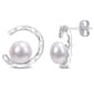 Gemstone Classics&#40;tm&#41; Pearl Open Wave Stud Earrings - image 1