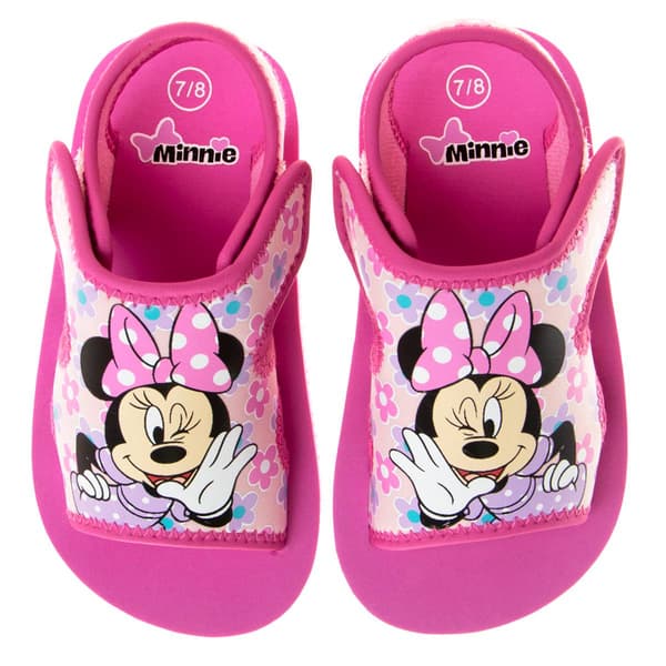 Little Girls Disney Minnie Mouse Hook and Loop Sandals