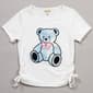 Girls (7-16) Dream Girl Side Cinched Denim Bear Tee - image 2