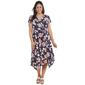 Womens Perceptions Short Sleeve Floral Side Knot Wrap Dress - image 1
