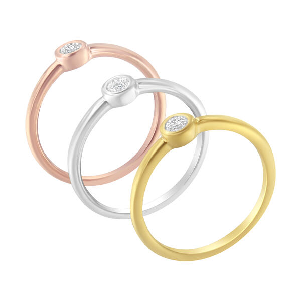 Eternal Promise&#40;tm&#41; 1/6ctw. Round Shaped Diamond Promise Ring Set - image 