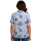 Plus Size Emily Daniels Elbow Sleeve One Pocket Dot Blouse - image 2