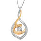 Espira 10kt. Two-Tone Spiral Link Diamond Pendant Necklace - image 2