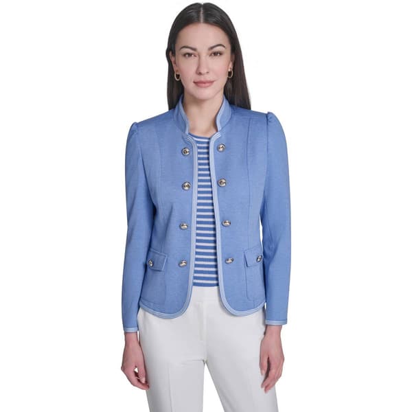Womens Tommy Hilfiger Long Sleeve Band Jacket With Stripe Tipping - image 