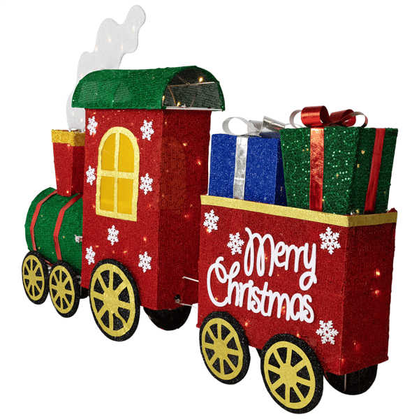 Northlight 48in. Lighted Train with Presents Outdoor Yard Décor