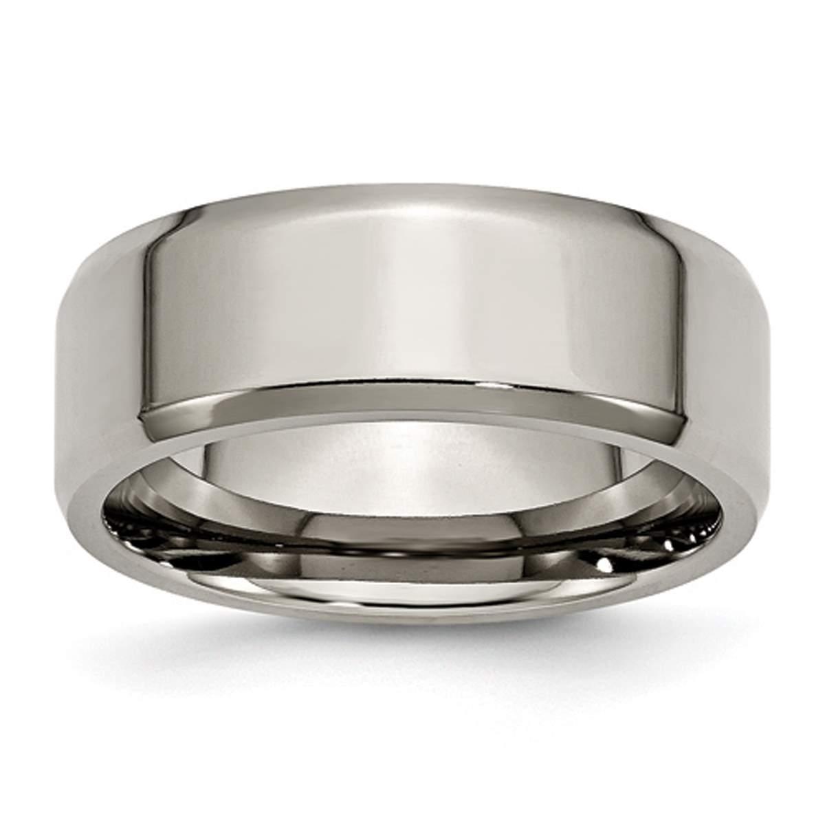 Mens Endless Affection™ 8mm Engravable Titanium Wedding...