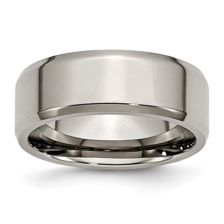 Mens Endless Affection(tm) 8mm Engravable Titanium Wedding Band