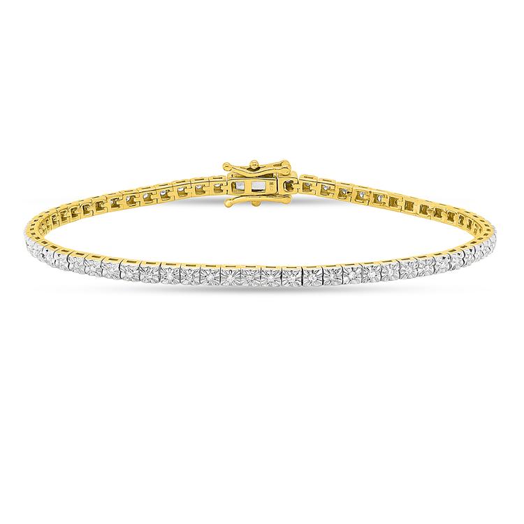 Nova Star(R) Gold over Sterling Silver Lab Grown Diamond Bracelet