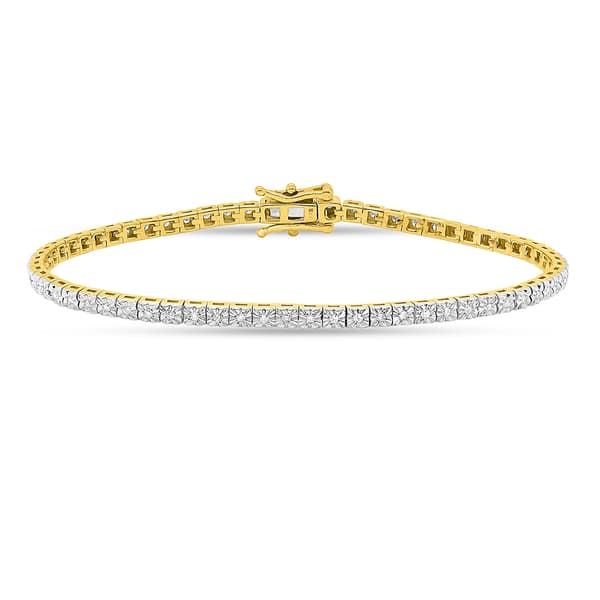 Nova Star(R) Gold over Sterling Silver Lab Grown Diamond Bracelet